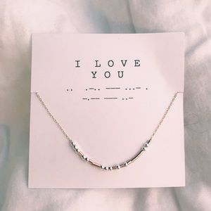 24 K GOLD FILLED MORES CODE "I LOVE YOU" NECKLACE